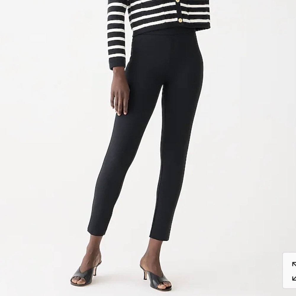 J. Crew Petite pixie pants in stretch ponte BB459 Black PS Small